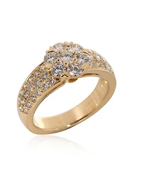 Pre-Owned Van Cleef & Arpels Fleurette Diamond Ring in 18K Yellow Gold 1.15 Ctw