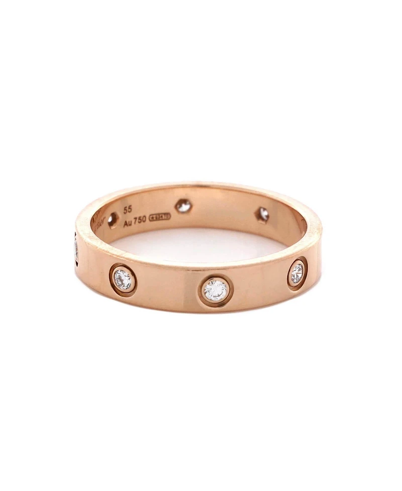 Pre-Owned Cartier Love Wedding Band 8 Diamonds Ring