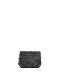 Pre-Owned Saint Laurent Toy Loulou Shoulder Bag Matelasse Chevron Suede