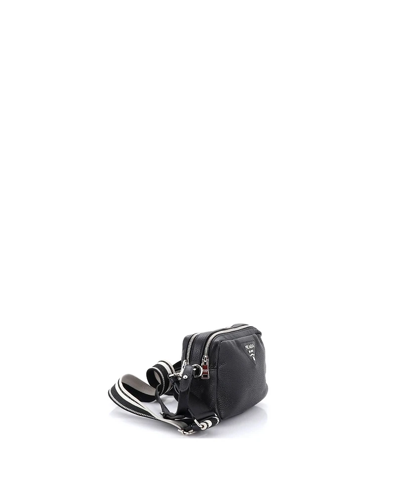 Pre-Owned Prada Small Flou Camera Crossbody Bag Vitello Daino