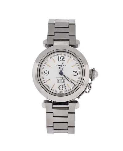 Pre-Owned Cartier Pasha C Big Date Automatic Watch in Stainless Steel 35mm