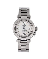 Pre-Owned Cartier Pasha C Big Date Automatic Watch in Stainless Steel 35mm