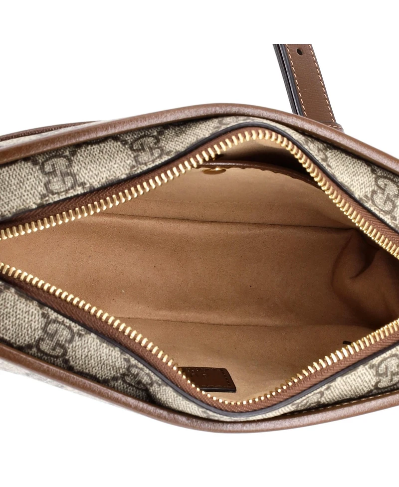 Pre-Owned Gucci Mini Interlocking G Patch Camera Bag Gg Coated Canvas
