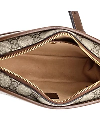 Pre-Owned Gucci Mini Interlocking G Patch Camera Bag Gg Coated Canvas
