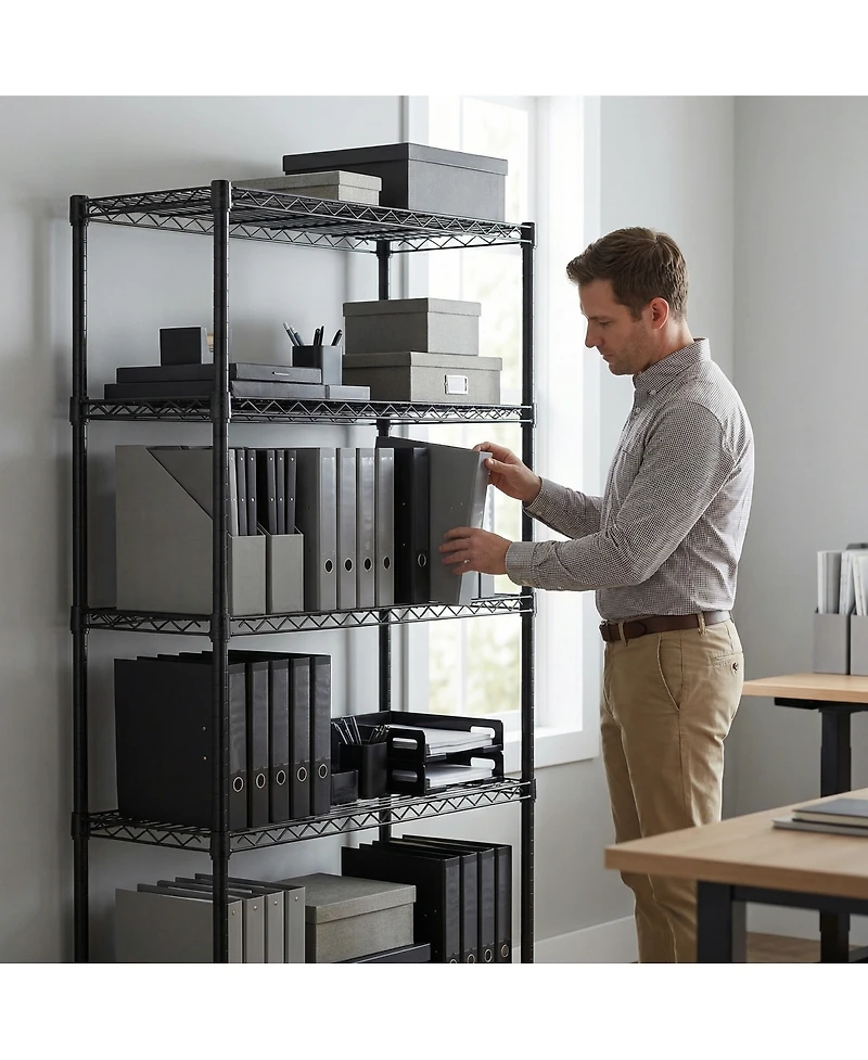 Streamdale Furniture 5-Tier Heavy-Duty Wire Shelving Unit - Metal Storage Rack