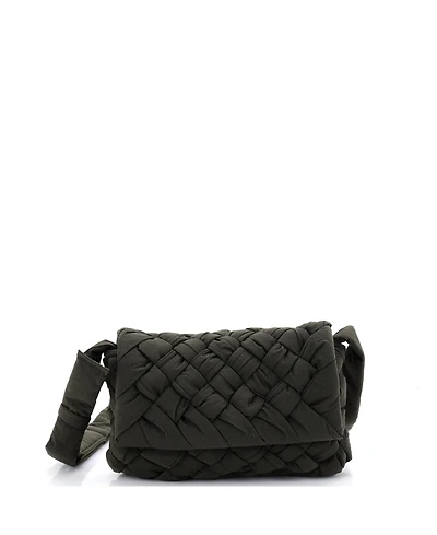 Pre-Owned Bottega Veneta Small Rumple Shoulder Bag Intrecciato Nyl