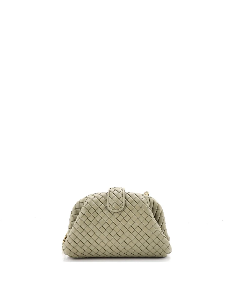 Pre-Owned Bottega Veneta Teen Lauren 1980 Clutch with Chain Intrecciato Nappa