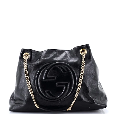 Pre-Owned Gucci Medium Soho Chain Strap Shoulder Bag Patent