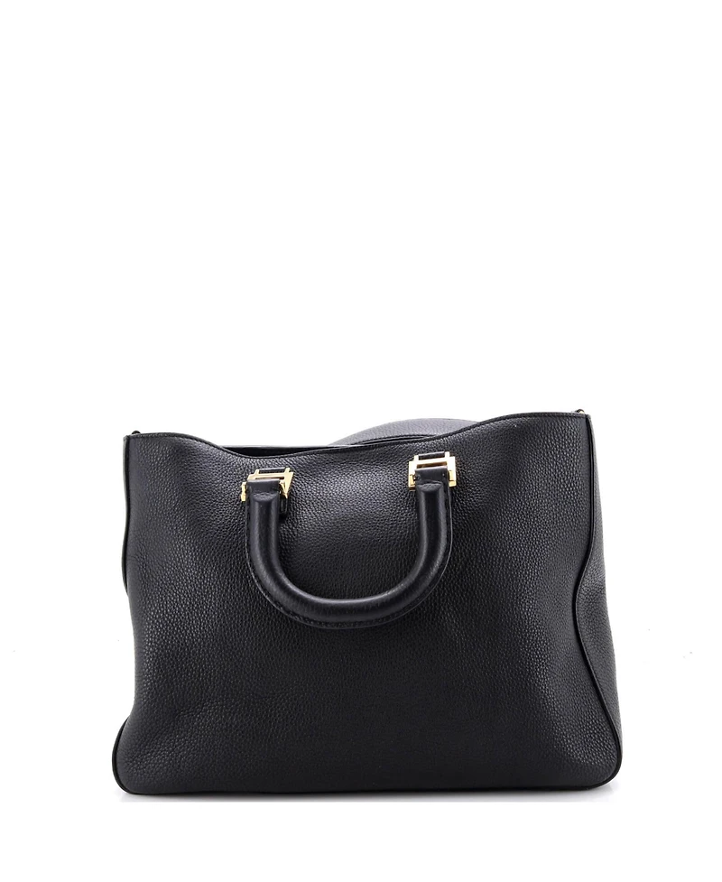 Pre-Owned Fendi Medium Selleria Ff Handle Tote Leather