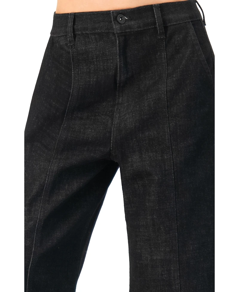 Ivonne Women's High-Waisted Wide-Leg Denim Jeans