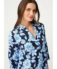 Olsen Women's Floral Tunic Shirt Dress