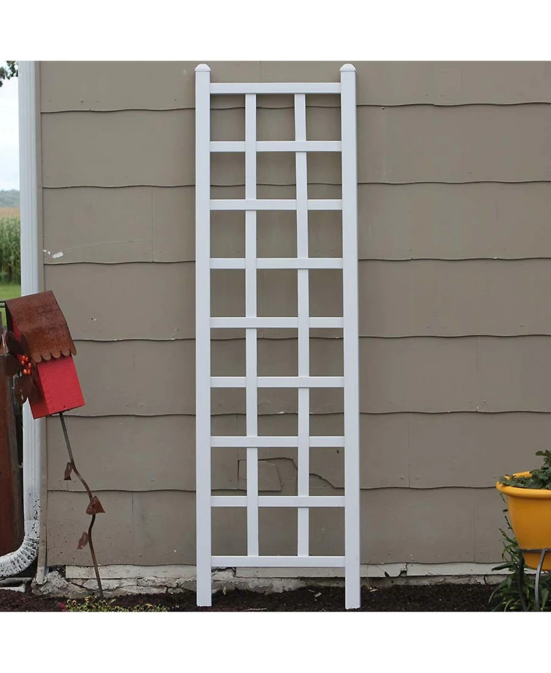 Dura-Trel Providence 22 x 75 Inch Pvc Vinyl Outdoor Garden Patio Trellis, White