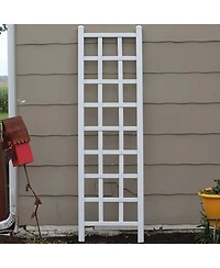 Dura-Trel Providence 22 x 75 Inch Pvc Vinyl Outdoor Garden Patio Trellis, White