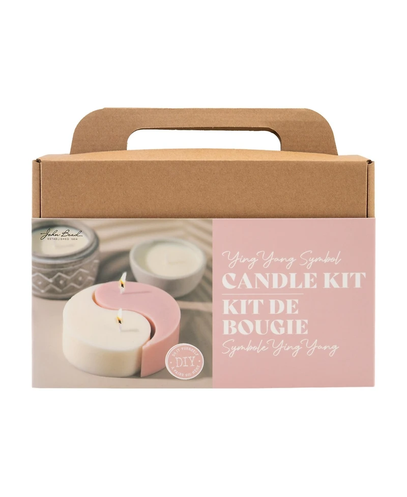 John Bead Decorative Candle Making Kit, Chinese Ying Yang Symbol Diy Art Kit for Home Decor Accessories