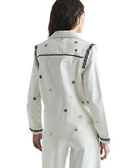 Scalpers Women's Ethnic Denim Print Shirt