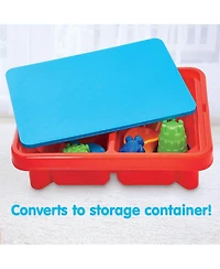 Gnuadz Sensory Table Bin Mega Block Compatible Indoor Outdoor Lid