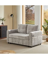 Streamdale Furniture Tufted Sofa Bed with Usb and Storage