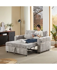 Streamdale Furniture Tufted Sofa Bed with Usb and Storage