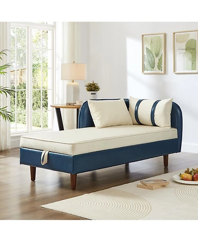 Streamdale Furniture 65" Storage Chaise Lounge Sofa