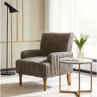 Streamdale Furniture Corduroy Accent Chair with Wood Legs.