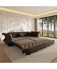 Streamdale Furniture Oversized Chesterfield Pull Out Sofa Bed
