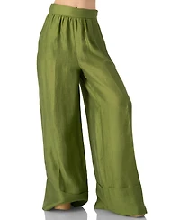 Ivonne Women's Linen Maxi Wide-Leg Pants