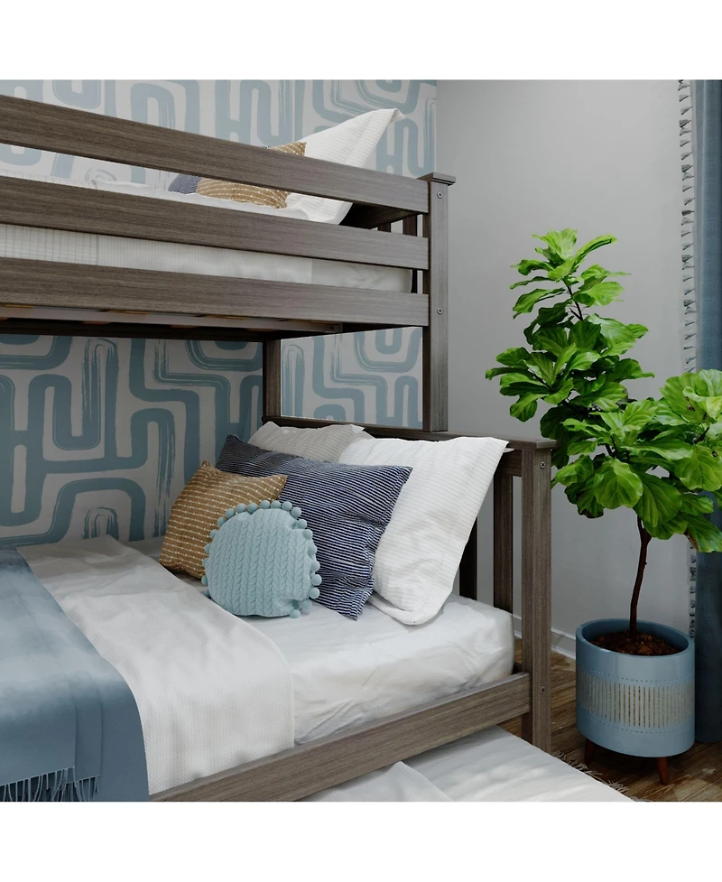 Max and Lily Bunk Bed With Ladder on End Trundle