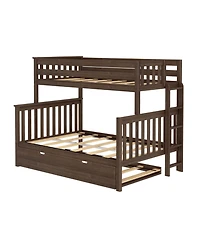 Max and Lily Bunk Bed With Ladder on End Trundle