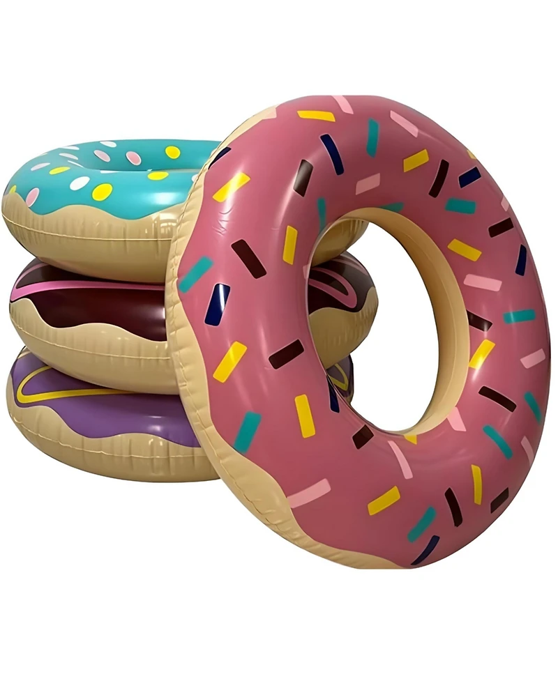 Gnuadz 4 pack Donut Pool Floats Swim Rings Inflatable Tube