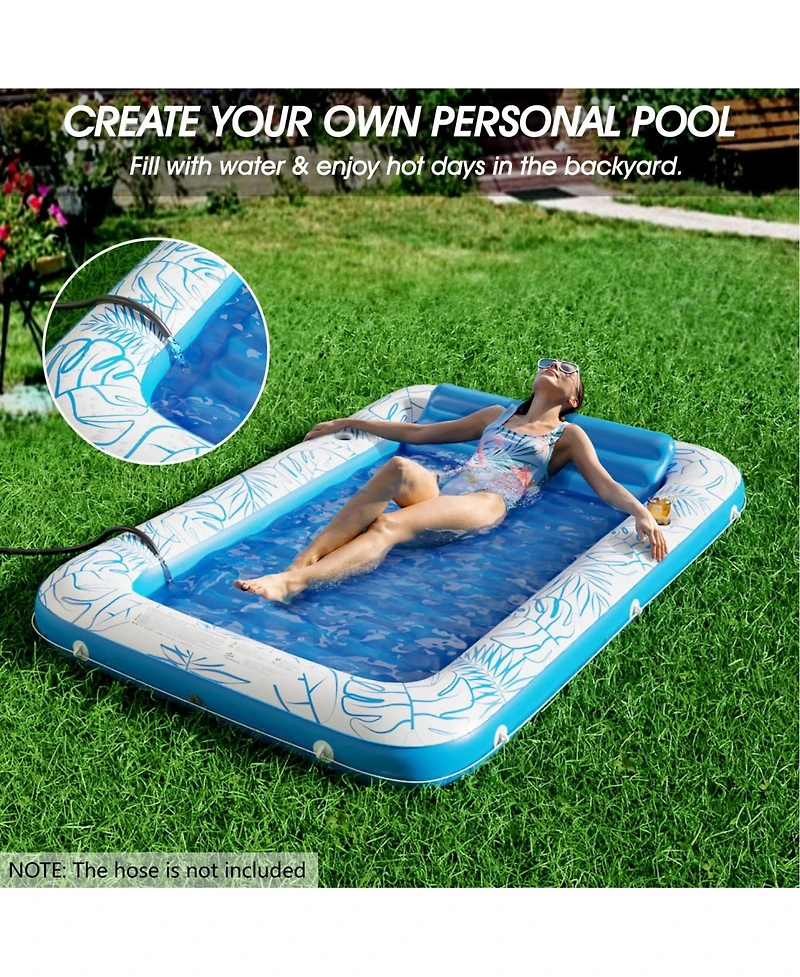 Gnuadz Inflatable Tanning Pool Lounger Float Sun Tub Bed 89x67