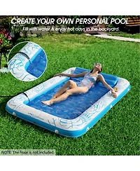 Gnuadz Inflatable Tanning Pool Lounger Float Sun Tub Bed 89x67
