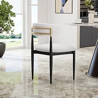 Streamdale Furniture Set of 2 Armless Chenille Dining Chairs
