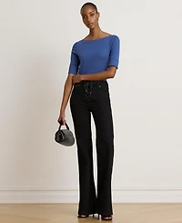 Lauren Ralph Stretch Cotton Boatneck T-Shirt