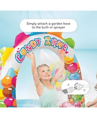 Gnuadz Candy Zone Kiddie Pool Water Sprayer Slide Splash Pad Kids Inflatable Play Center