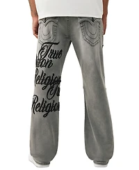 True Religion Men's Billy Bootcut Embroidered Leg Flap Jeans