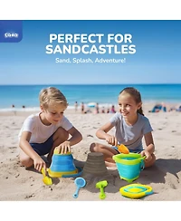Gnuadz Collapsible Beach Toys Sand Buckets Shovels Mesh Bag Sandbox Kids