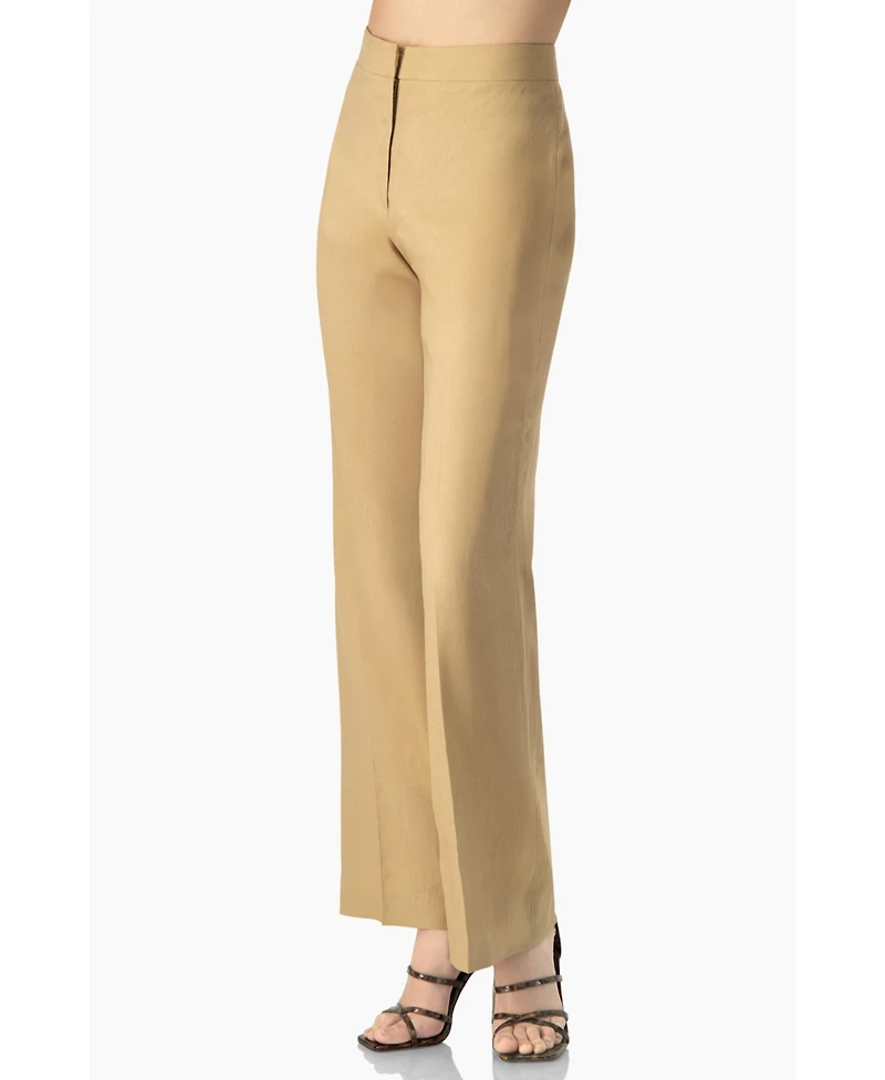 Ivonne Women's Linen Straight Leg Wide Pants