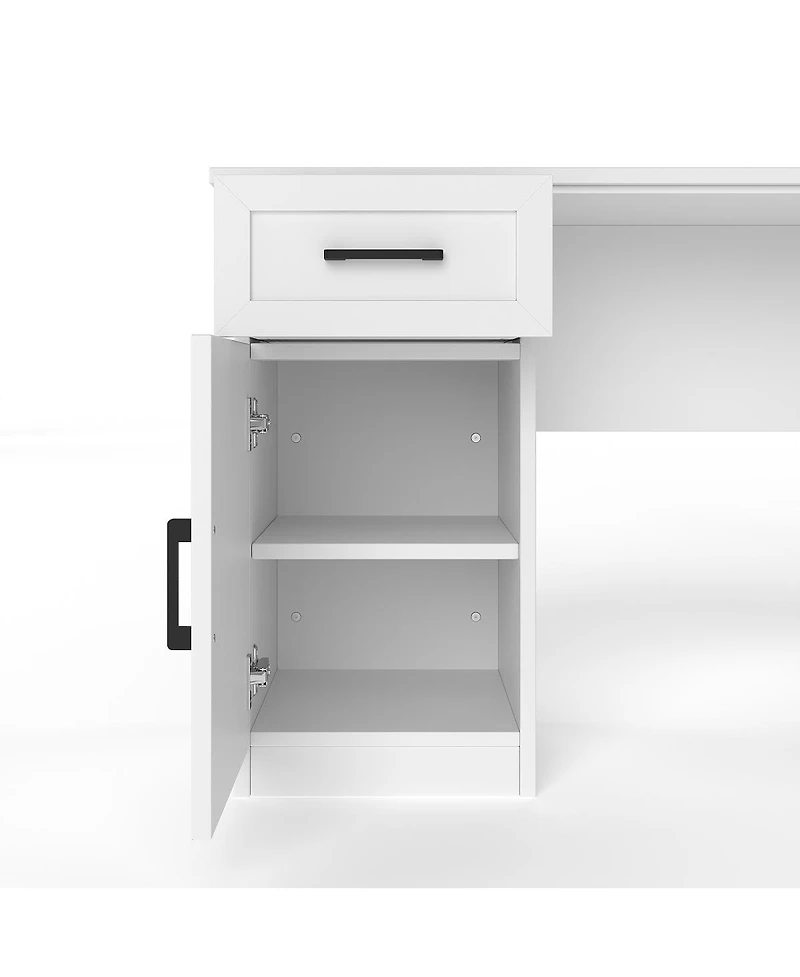 Streamdale Furniture L-Shaped Desk with Storage, Power Outlet