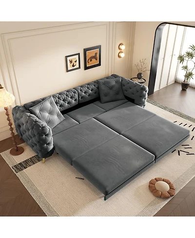 Streamdale Furniture 97.7" 3-in-1 Convertible Sleeper Sofa