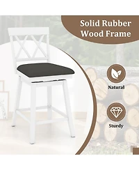 Sugift Counter Height Bar Stools with Upholstered Seat Cushion Set