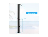 Lucky One 7.5 Feet Solar Heated Outdoor Shower with Shower Head, 15.9 Gallon Tank