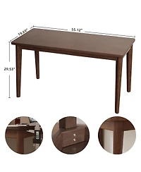 Streamdale Furniture Solid Wood Mid-Century Modern Desk