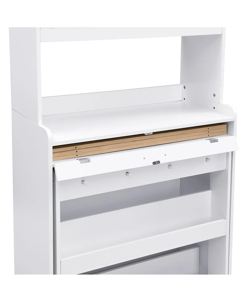 Streamdale Furniture Multifunctional Buffet Hutch with Foldable Dining Table