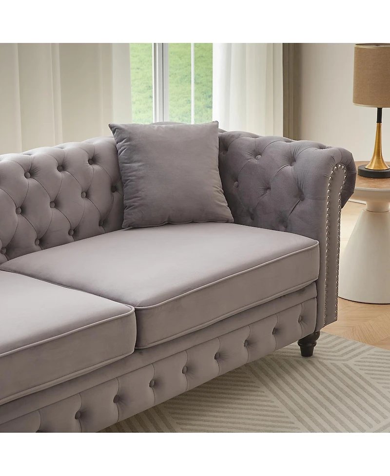 Streamdale Furniture Modern Combo Sofa with Wood Frame and Feet