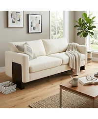 Streamdale Furniture 3-Seater Sofa with Rubberwood Legs