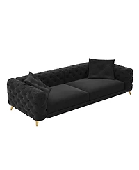 Streamdale Furniture 97.7" 3-in-1 Convertible Sleeper Sofa with Ottoman