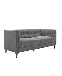 Streamdale Furniture 3-Seater Sofa with Curved Armrests and Channel Tufting