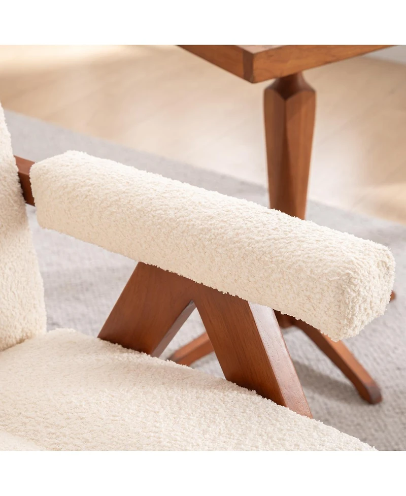 Streamdale Furniture Cloud-Shaped Mid-Century Modern Accent Chair