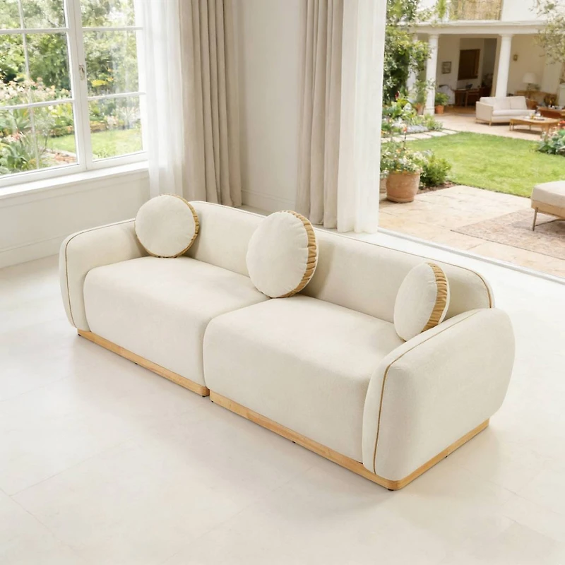 Streamdale Furniture Modern Sofa Set with 3 Accent Pillows