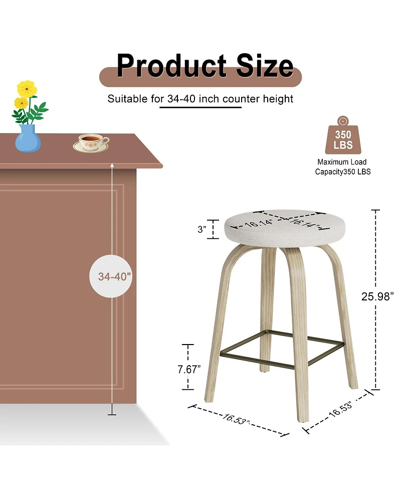 Streamdale Furniture Backless Counter Stools